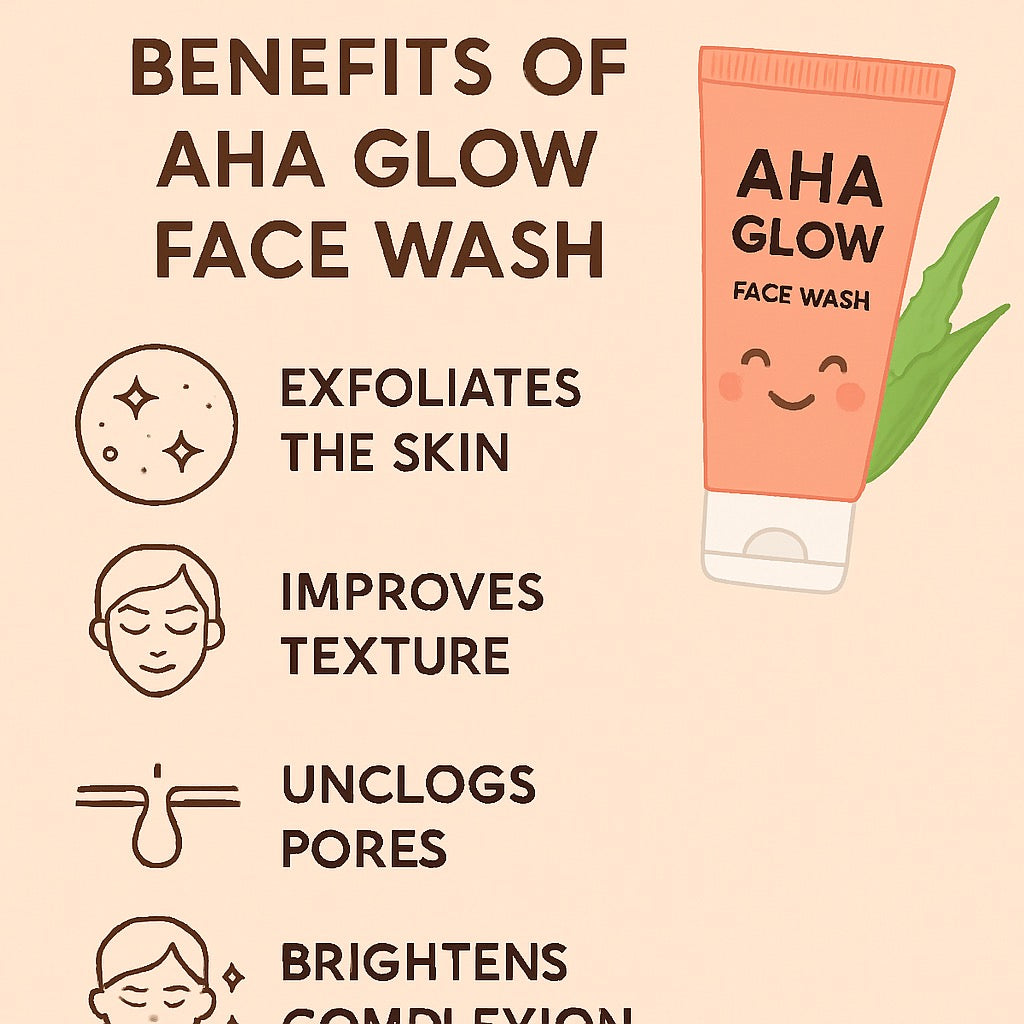 AHA Glow Face Wash: Exfoliate & Brighten