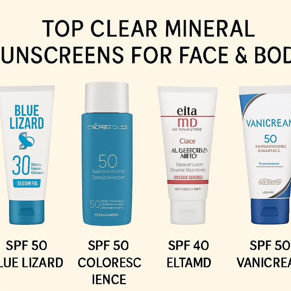 Top Clear Mineral Sunscreens for Face & Body